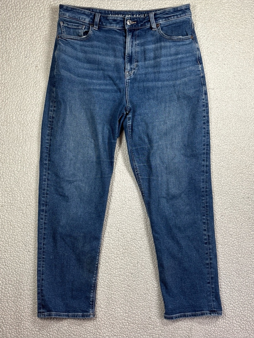 American Eagle Stretch Mom Jean Women Size 10 Regular Medium Wash Blue Jeans